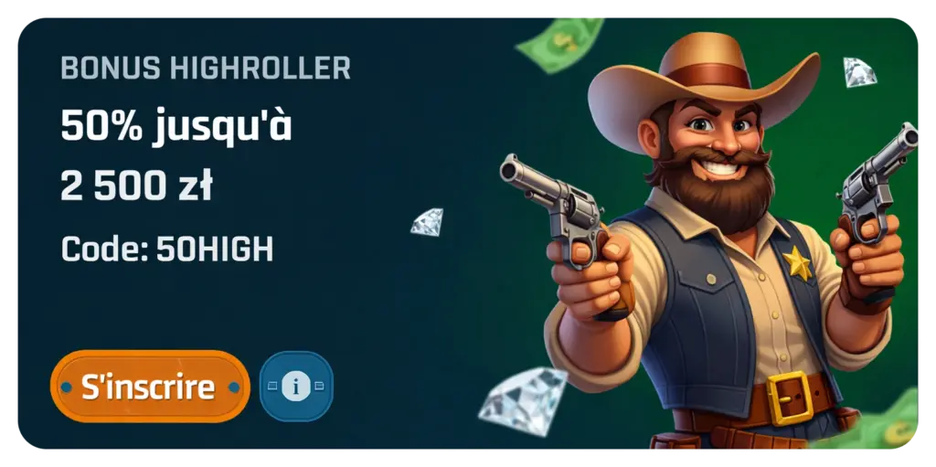 RingoSpin Casino bonus highroller 50% jusqu’à 2500 zł code exclusif