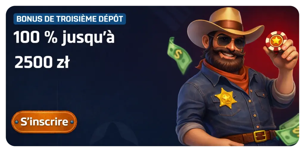 RingoSpin Casino bonus troisième dépôt 100% jusqu’à 2500 zł